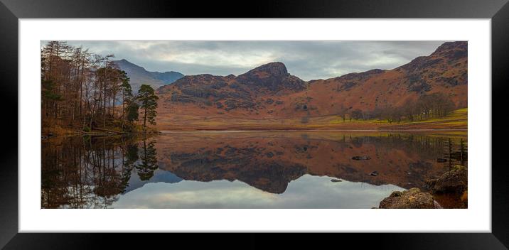 Blea Tarn Panoramic Framed Mounted Print by Paul Madden
