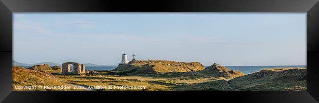 Ynys Llanddwyn Panorama Framed Print by Paul Madden