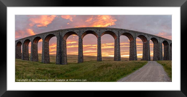 Ribblehead Viaduct in the morning Framed Mounted Print by Paul Madden