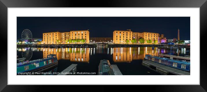 Salthouse Dock and Albert Dock Framed Mounted Print by Paul Madden