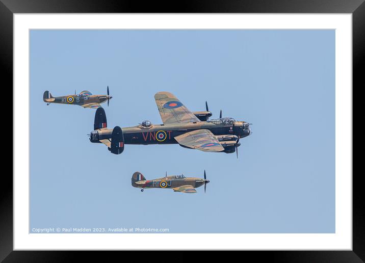 Batlle of Britain Memorial Flight Framed Mounted Print by Paul Madden