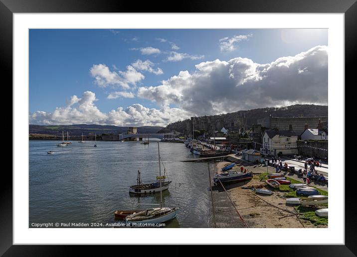 Conwy Marina and Castle Framed Mounted Print by Paul Madden
