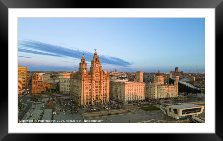 The Three Graces at sunset Framed Mounted Print by Paul Madden