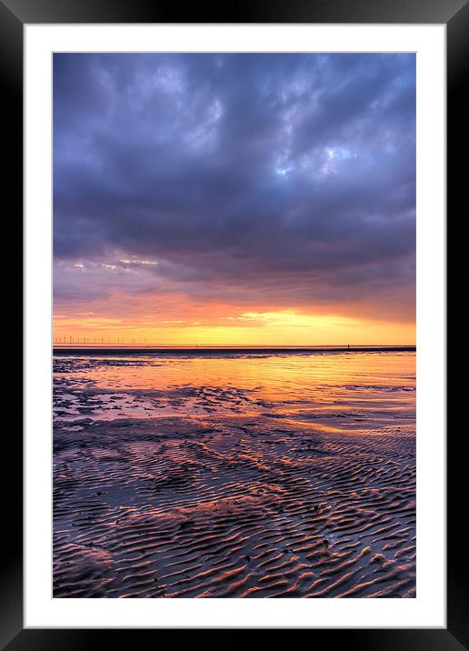 Crosby Beach Sunset Framed Mounted Print by Paul Madden