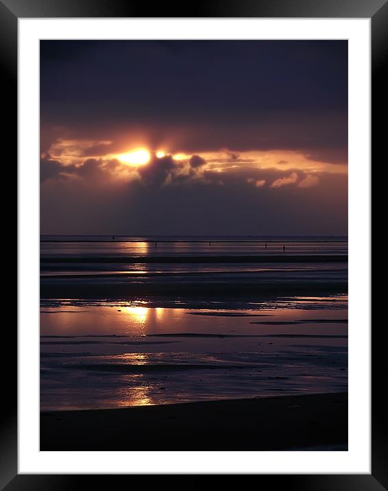 Sunset in the storm Framed Mounted Print by Paul Madden