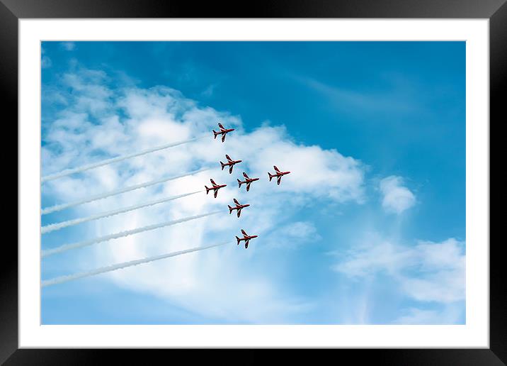 The Red Arrows Display Framed Mounted Print by Paul Madden