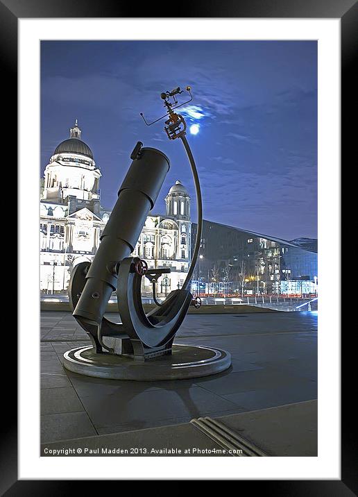 Telescope at the Pier Head Framed Mounted Print by Paul Madden