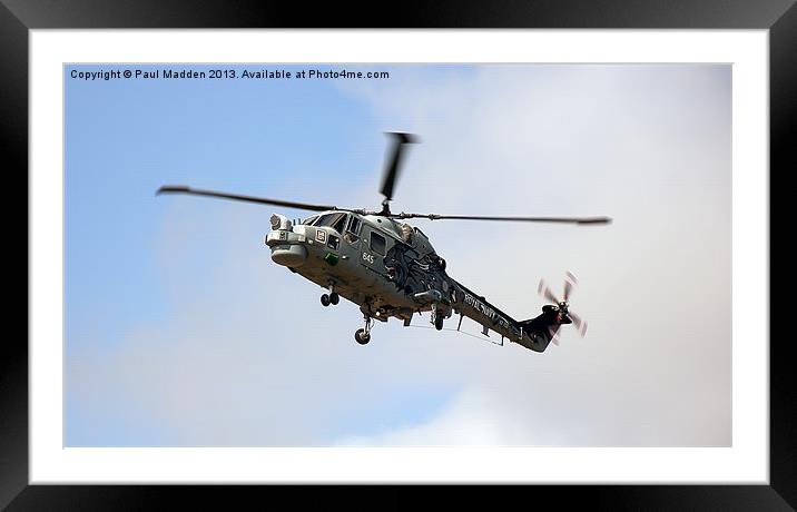 Southport airshow Westland Lynx Framed Mounted Print by Paul Madden