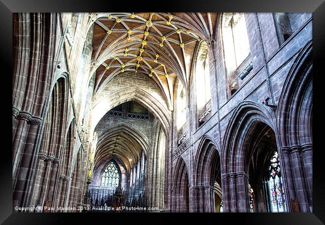 Chester Cathedral Interior Framed Print by Paul Madden
