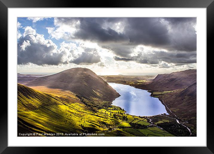Wastwater from Scafell Pike Framed Mounted Print by Paul Madden