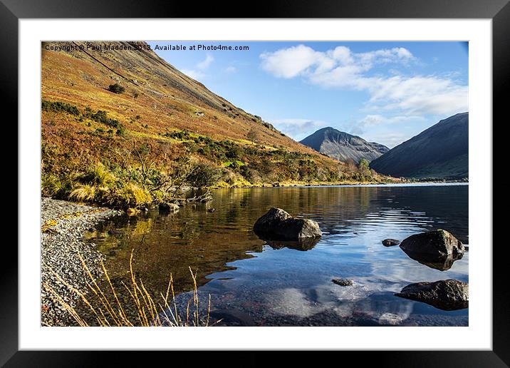 Scafell Pike from Wastwater Framed Mounted Print by Paul Madden