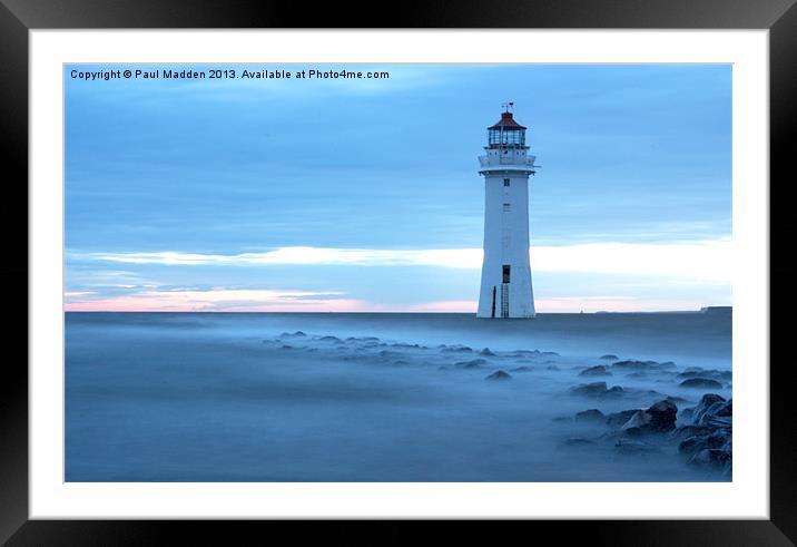 Perch Rock Lighthouse Framed Mounted Print by Paul Madden