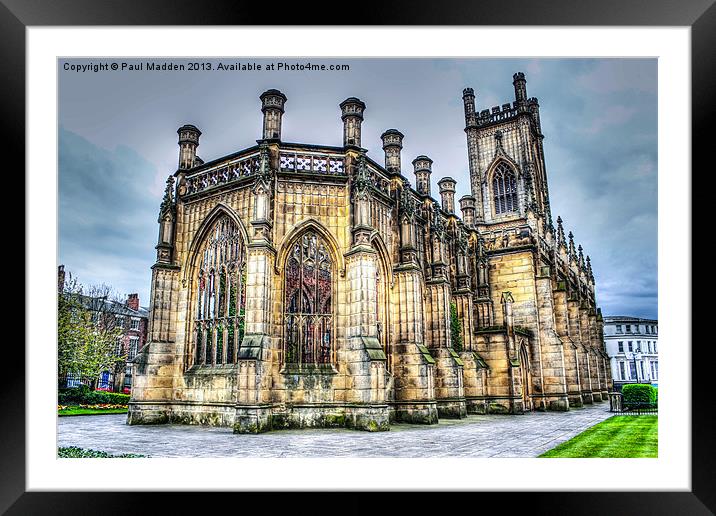St Lukes Bombed Out Church - Liverpool Framed Mounted Print by Paul Madden