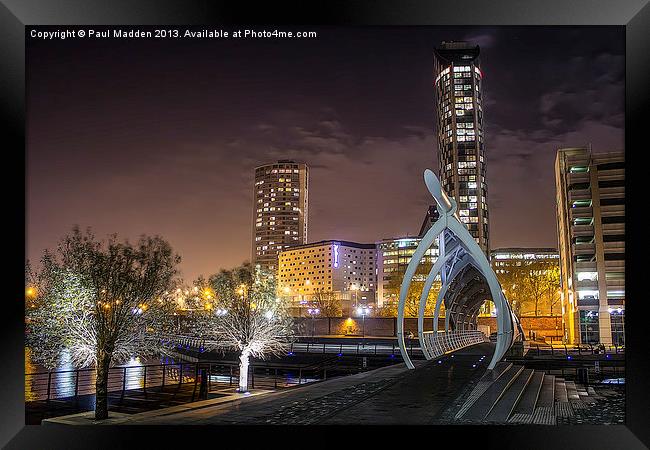 Princes Dock Bridge - Liverpool Framed Print by Paul Madden