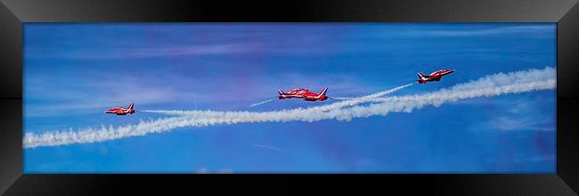 Red Arrows Fly Past Framed Print by Paul Madden