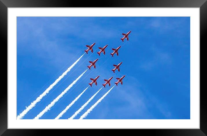 The Red Arrows Framed Mounted Print by Paul Madden