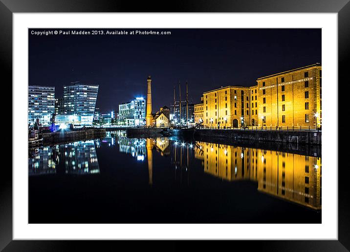 Canning Dock clear night Framed Mounted Print by Paul Madden