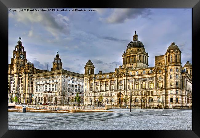 The Three Graces Of Liverpool Framed Print by Paul Madden
