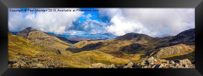 Scafell Pike Panorama Framed Print by Paul Madden