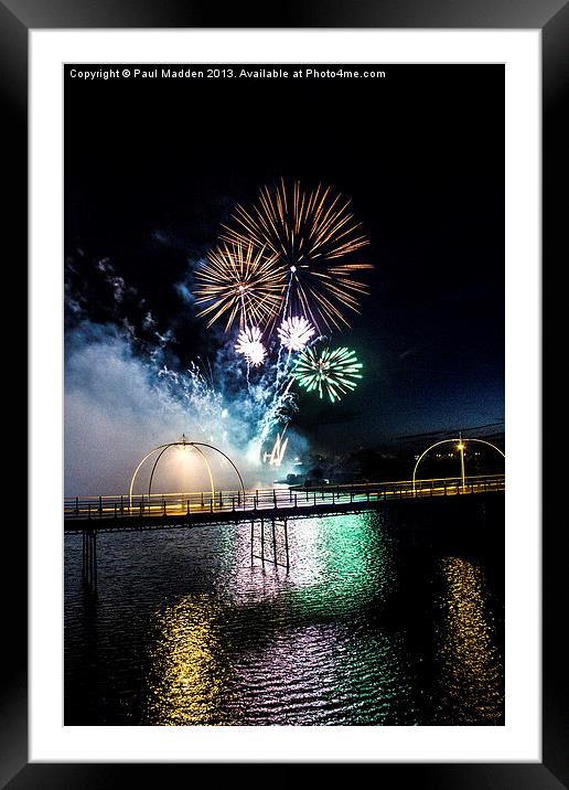 Southport Musical Fireworks Framed Mounted Print by Paul Madden