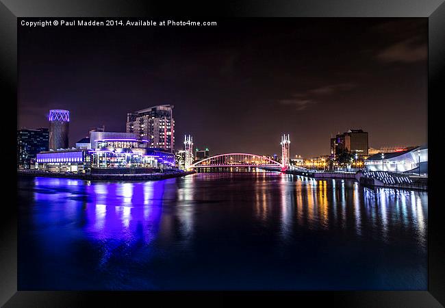 Salford Quays - Manchester Framed Print by Paul Madden