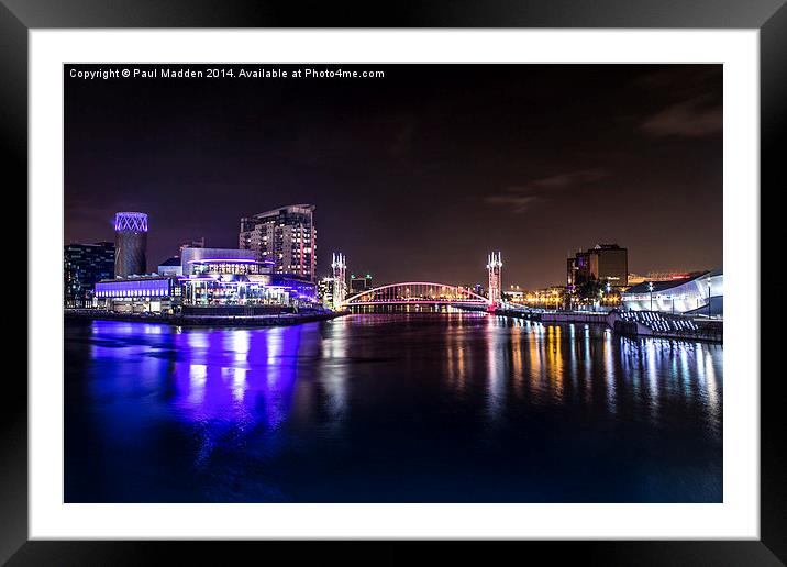 Salford Quays - Manchester Framed Mounted Print by Paul Madden
