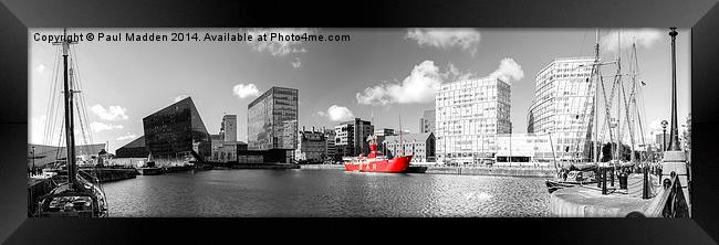 Little red boat panoramic Framed Print by Paul Madden