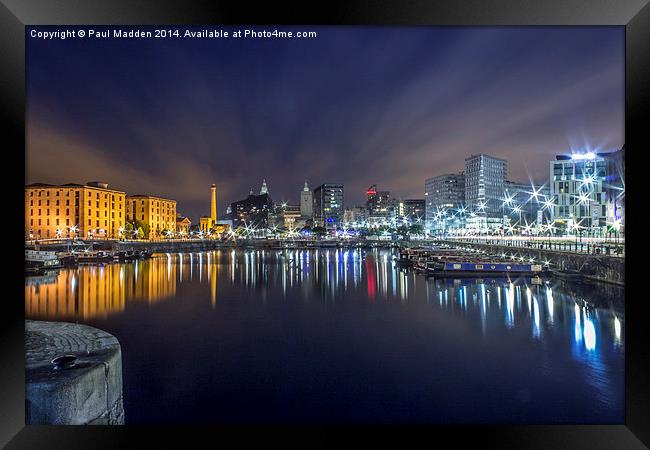Salthouse Dock - Liverpool Framed Print by Paul Madden