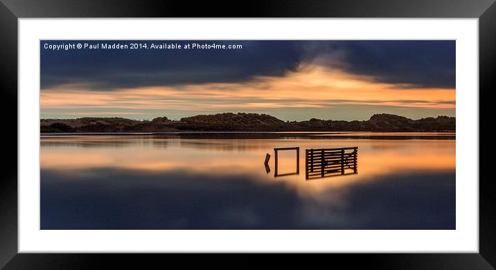 Crosby Marina through the clouds Framed Mounted Print by Paul Madden