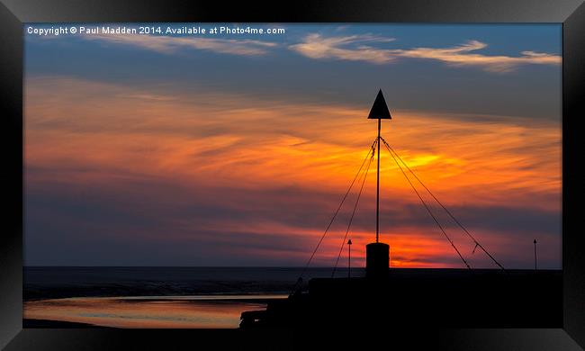 Fire in the sky Framed Print by Paul Madden