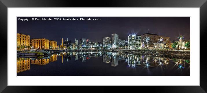 Salthouse Dock at night Framed Mounted Print by Paul Madden