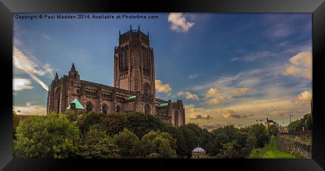 Liverpool Anglican Cathedral Panorama Framed Print by Paul Madden