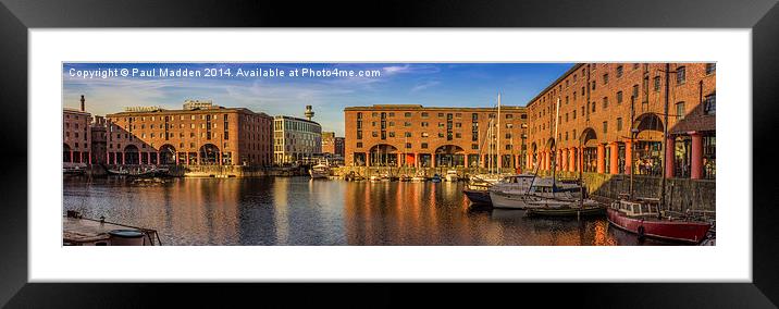  Albert Dock Panorama - Liverpool Framed Mounted Print by Paul Madden