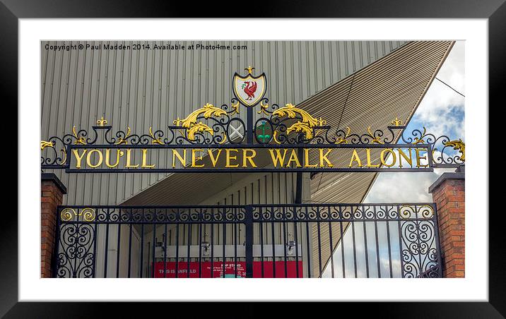 The Shankly Gates - Anfield Framed Mounted Print by Paul Madden