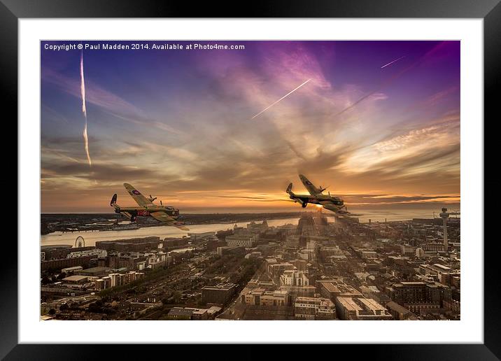 Lancasters leaving Liverpool Framed Mounted Print by Paul Madden