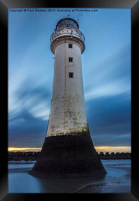 New Brighton Lighthouse Framed Print by Paul Madden