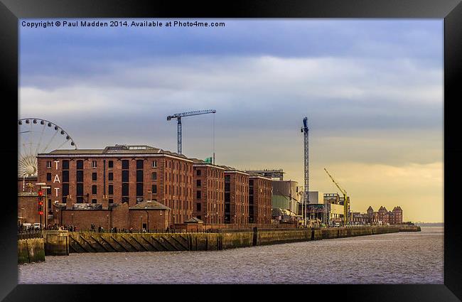 Albert Dock from the River Mersey Framed Print by Paul Madden