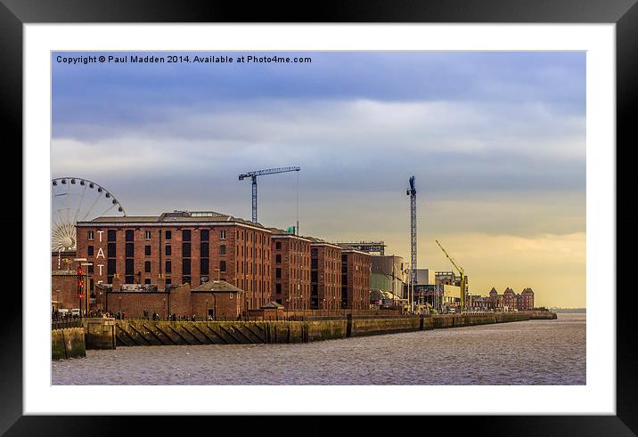 Albert Dock from the River Mersey Framed Mounted Print by Paul Madden