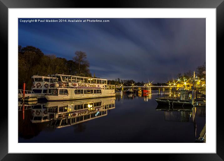 Boats on the River Dee, Chester Framed Mounted Print by Paul Madden