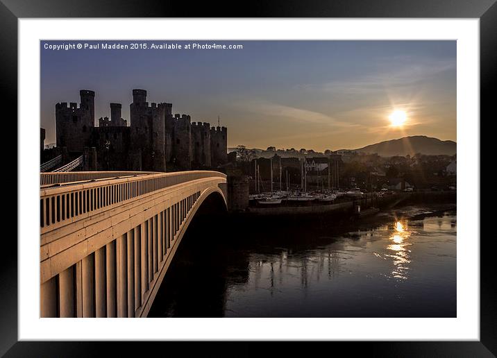 Conwy at sunset Framed Mounted Print by Paul Madden