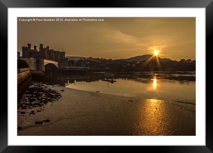 Conwy harbour and castle Framed Mounted Print by Paul Madden