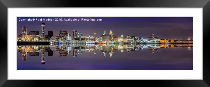Mirror on the Mersey Framed Mounted Print by Paul Madden