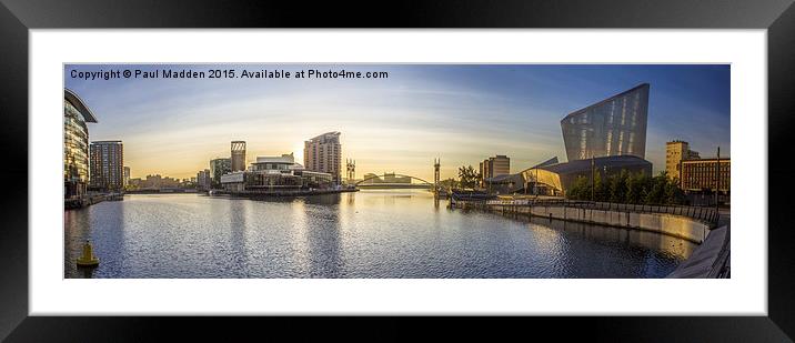 Salford Quays Sunrise Framed Mounted Print by Paul Madden