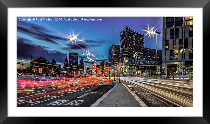 Liverpool Street Lights Framed Mounted Print by Paul Madden