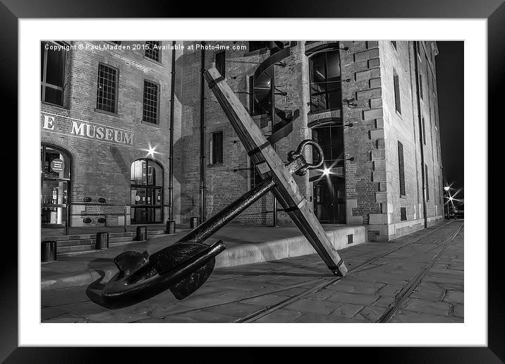Liverpool Maritime Museum Anchor Framed Mounted Print by Paul Madden