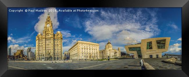 Pier Head Panorama Framed Print by Paul Madden