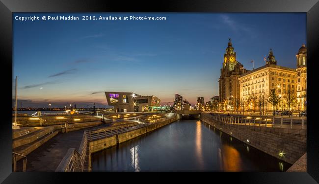 Pier Head Panorama Framed Print by Paul Madden