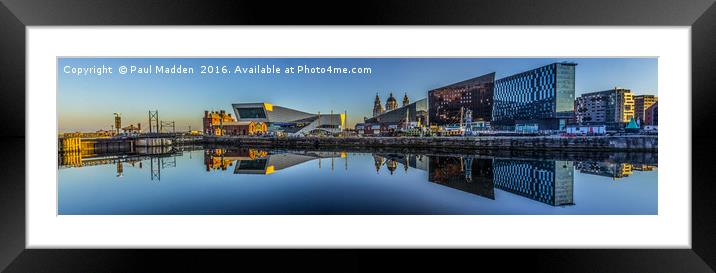 Canning Dock panorama Framed Mounted Print by Paul Madden