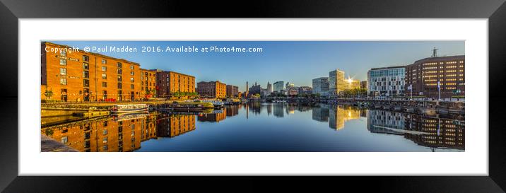 Sunrise at the Salthouse Dock Framed Mounted Print by Paul Madden