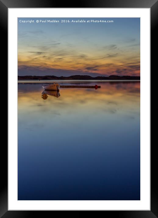 Late Night on the Lake Framed Mounted Print by Paul Madden